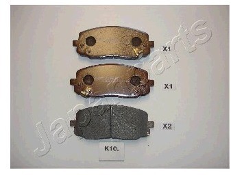 JAPANPARTS Zestaw klocków hamulcowych, hamulce tarczowe PA-K10AF