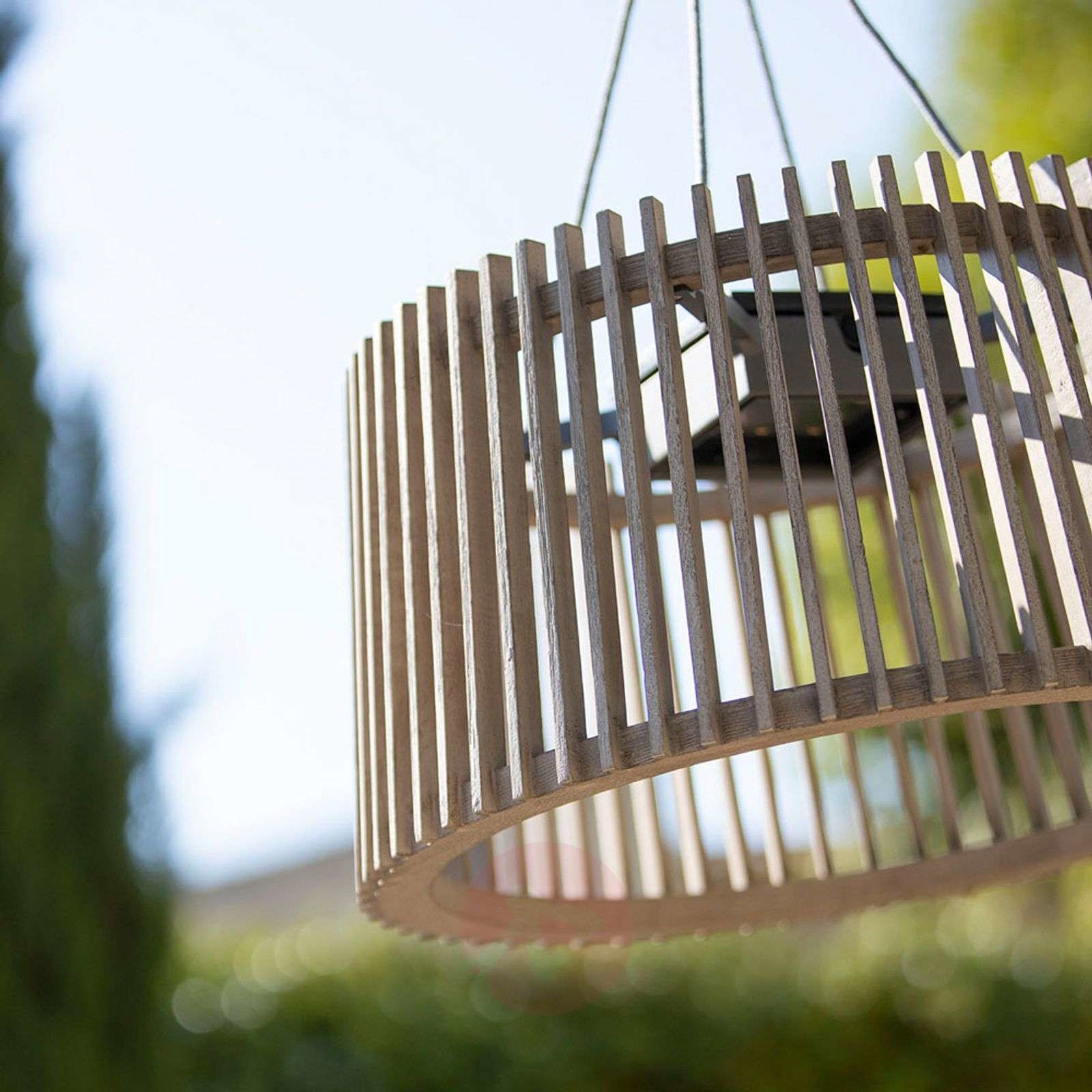 LES JARDINS Solarna lampa stojąca LED Skaal z podstawą z lawy