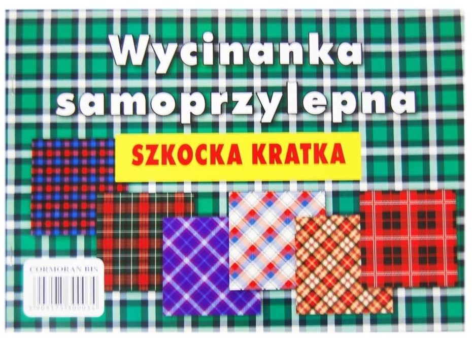 Cormoran Wycinanka samoprzylepna A4 szkocka kratka