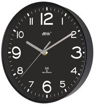 Atrix Zegar czarny sterowany radiowo 25cm ATE2303BBRC