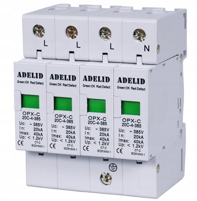 Ogranicznik Ochronnik Przepięć 4P 3-FAZ Klasy C