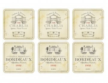 Pimpernel podstawki  VIN de France  -częściowy zestaw 63 D8262