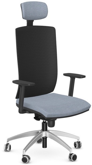 Intarseating Krzesło gabinetowe BEGIN z zagłówkiem, podstawa aluminiowa KA-BEGIN-TM-251-01