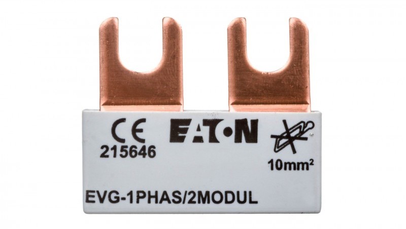 Eaton Szyna łączeniowa 1P 63A 10mm2 widełkowa (2 mod.) EVG-1PHAS2MODUL 215646 215646