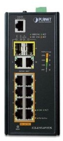 Planet Switch zarządzalny IGS-4215-8P2T2S 8-Port 1000Mb/s PoE + 2-Port 100Mb/s + 2-Port Gigabit SFP przemysłowy SPP9SZBZG0I0