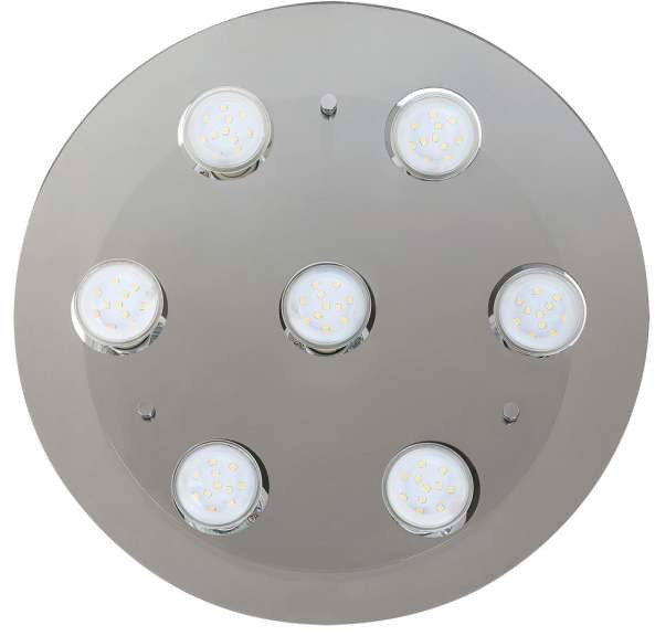 Rabalux Plafon LAMPA sufitowa NAOMI 2646 okrągła OPRAWA natynkowa przydymiona chrom 2646