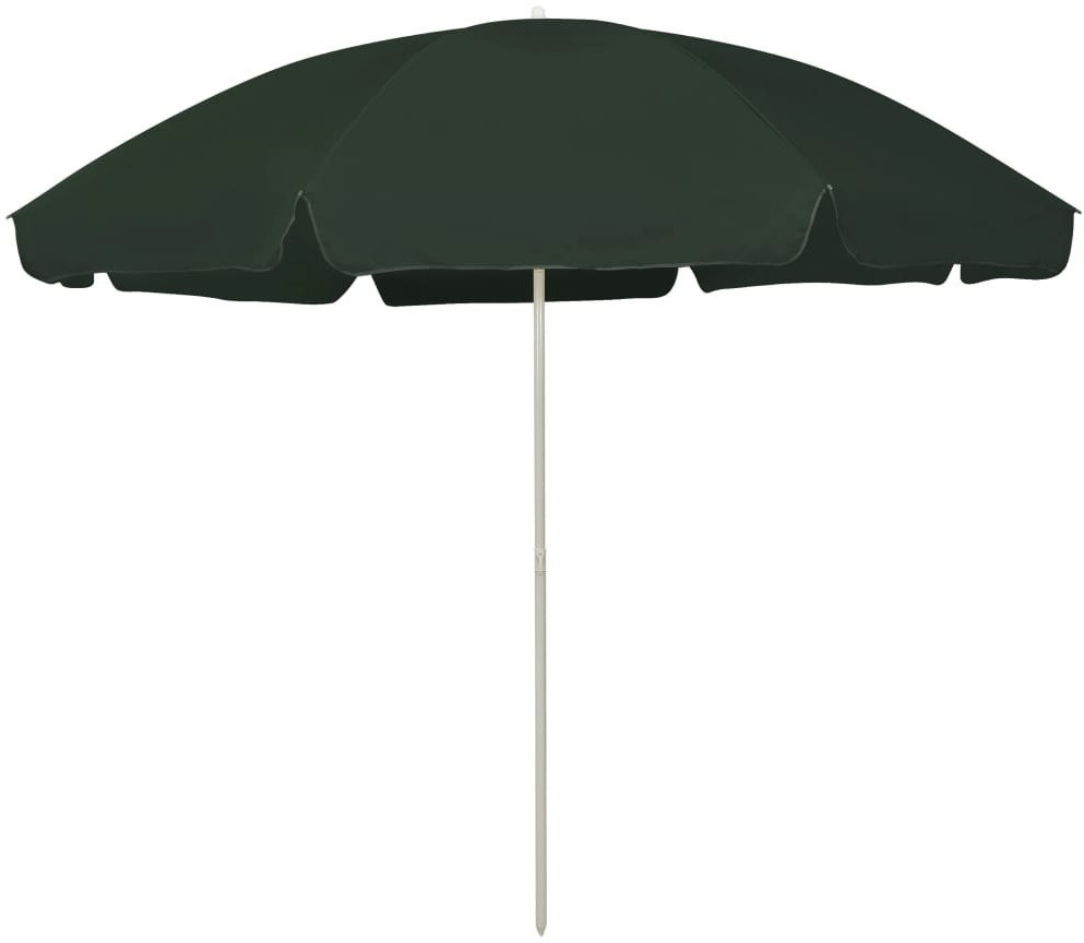 vidaXL Parasol plażowy, zielony, 300 cm 314709