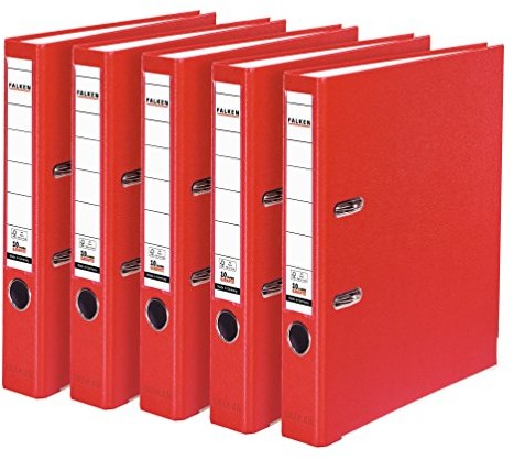Falken segregator z polipropylenu, DIN A4, kolorowe, czerwony 11373867