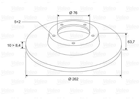 VALEO Tarcza hamulcowa 197514