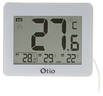 Otio Produkt termometr wewnątrz/na zewnątrz z czarnym sonda przewodowej 936063