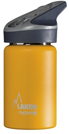 Laken Prześcieradło Thermo Jannu termos termos ze stali nierdzewnej butelka na wodę butelka do picia szerokie otwarcie  0.35L, żółty, 350 ml TJ3Y