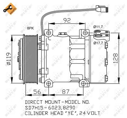 NRF Kompresor, klimatyzacja 32703