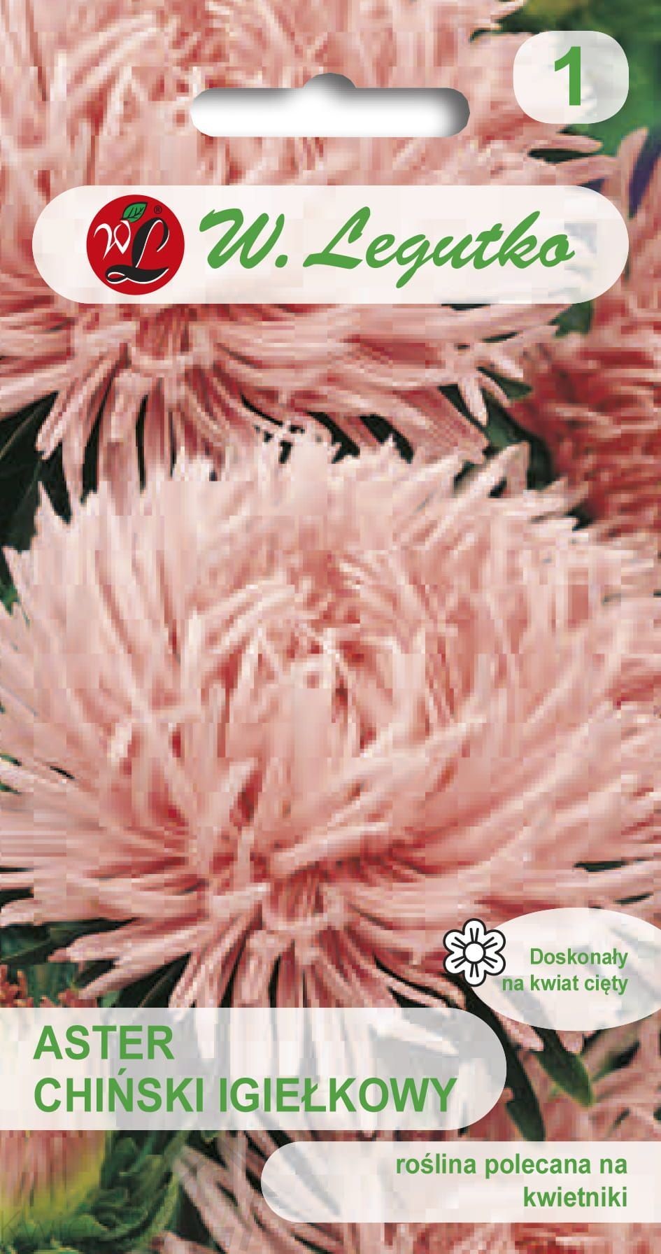 Legutko sp. z o.o Nasiona Aster chiński igiełkowy łososiowy, 1g