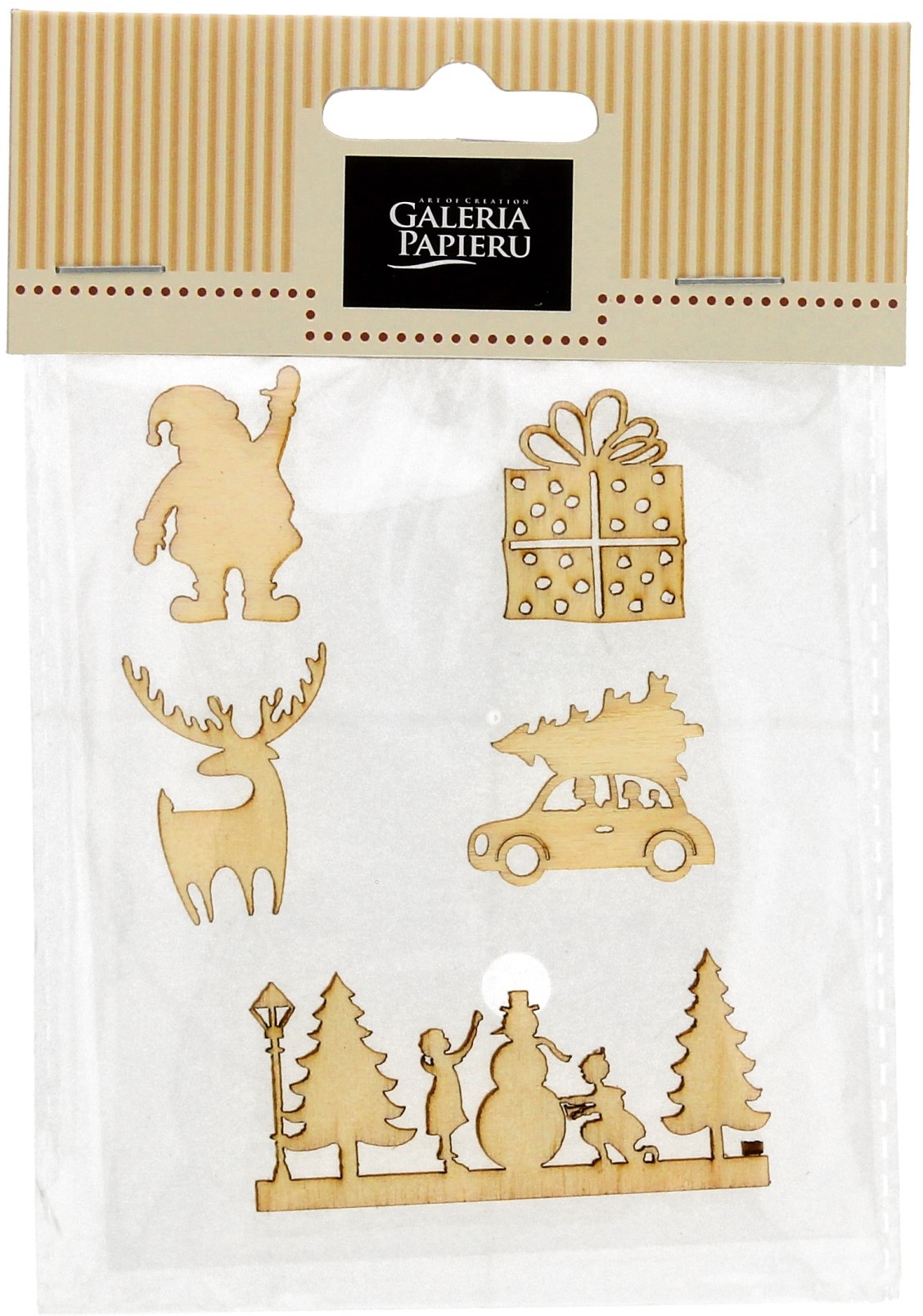 Galeria Papieru Ozdoby drewniane samoprzylepne Święta