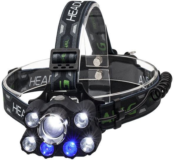 Mocna Latarka Czołowa Czołówka 9 Led Zoom LCZ023B