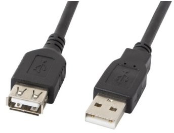 LANBERG LANBERG Przedłużacz kabla USB 2.0 AM-AF czarny 3M (CA-USBE-10CC-0030-BK)