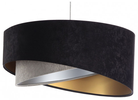 Czarno-szara asymetryczna lampa wisząca - 6X EX992 W1-L85
