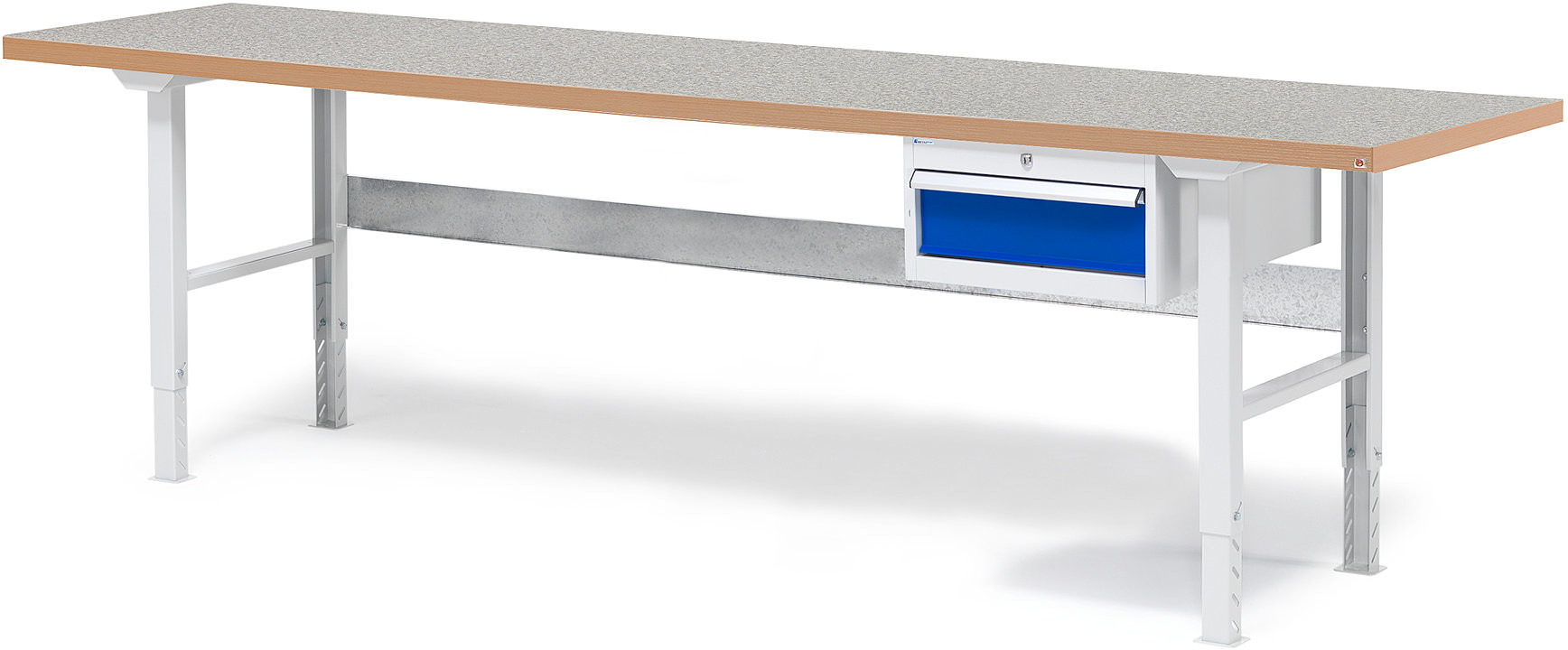 AJ Produkty Stół warsztatowy Blat o warstwie vinylowej, 800x500x2500mm