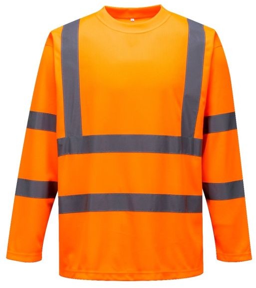 Portwest S178 - T-Shirt ostrzegawczy z długimi rękawami, dzianina poliestrowa 100% 150g - 2 kolory - S-3XL.