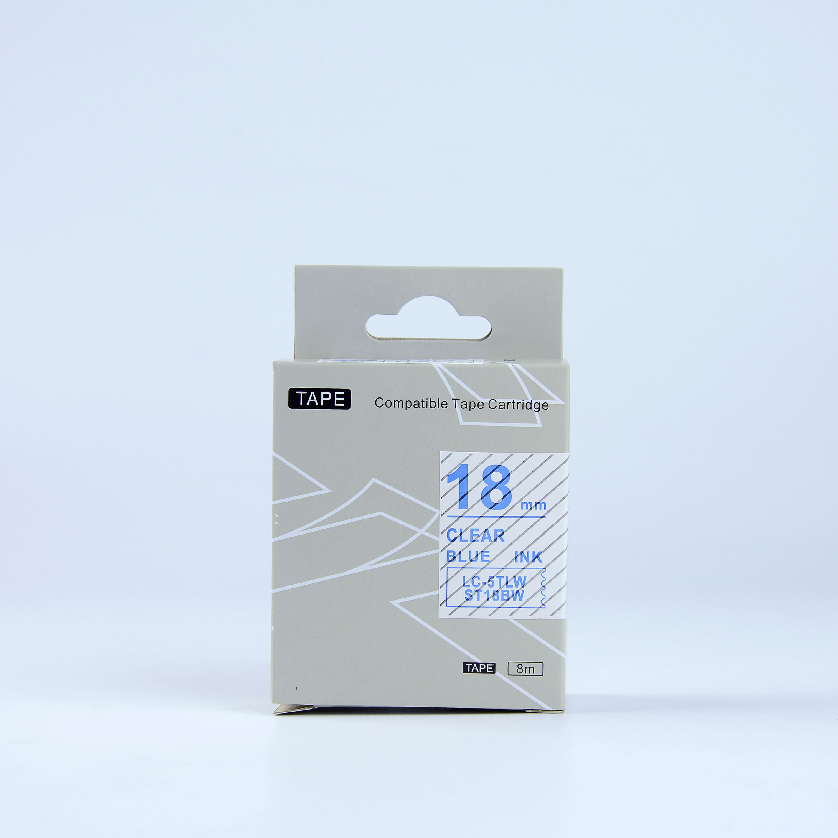 Epson LK-ST18BW, 18mm x 9m, niebieski druk / przezroczysty podkład, taśma zamiennik