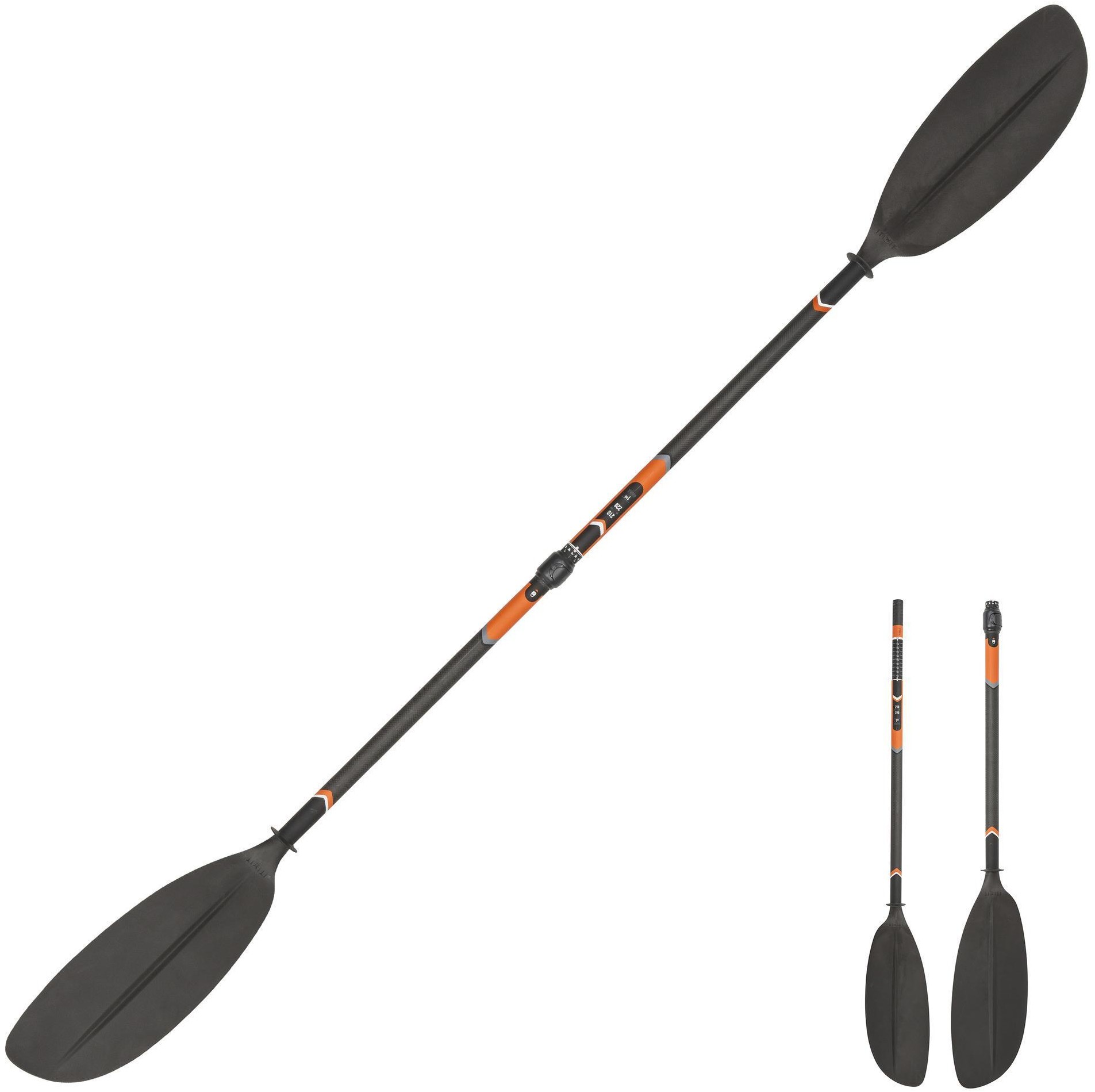 ITIWIT Wiosło składane regulowane X500 2 -cz. karbonowe do kajaka 210-220 cm