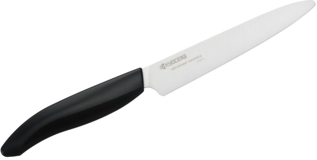 Kyocera Kuchenny nóż ceramiczny ząbkowany, czarna rączka 12,5 cm