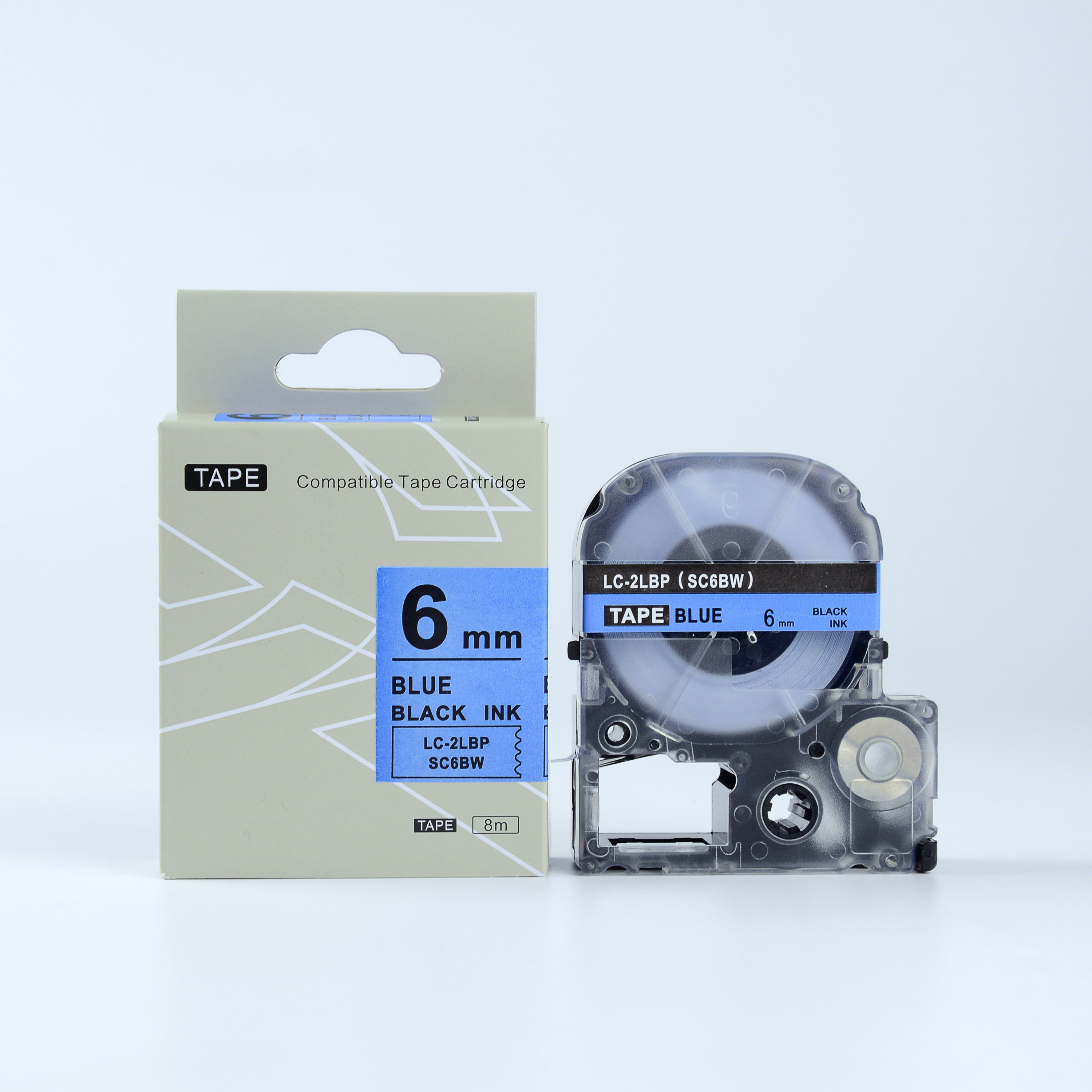 Epson LTS6BW, 6mm x 5m, niebieski druk / biały podkład, taśma zamiennik