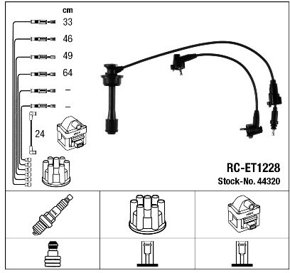 NGK Zestaw przewodów zapłonowych 44320