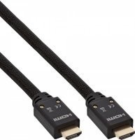 InLine 17515 A kabel, wtyczka HDMI-High Speed   z Ethernet, 4 K2K, na wtyk Aktywny, 15 m Czarny/złoty 17515A