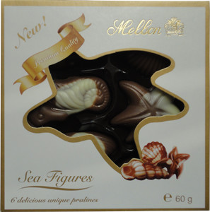 Melbon Bombonierka Melbon Sea Figures White 60 g Z65CE-3772E