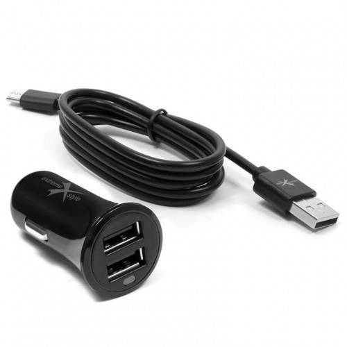 Extreme Ładowarka samochodowa do telefonu 2 x USB 3.1A + kabel micro USB - NCC312U+CM ŁAD521