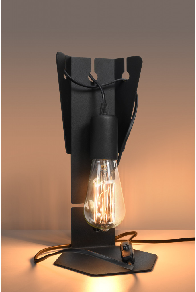 Sollux Lighting Lighting Nowoczesna Oprawa Lampa biurkowa ARBY czarna lampka nocna oprawa E27 LED idealna do salonu korytarza sypialni oświetlanie minimalistyczny design LED Ligthing SL.0880