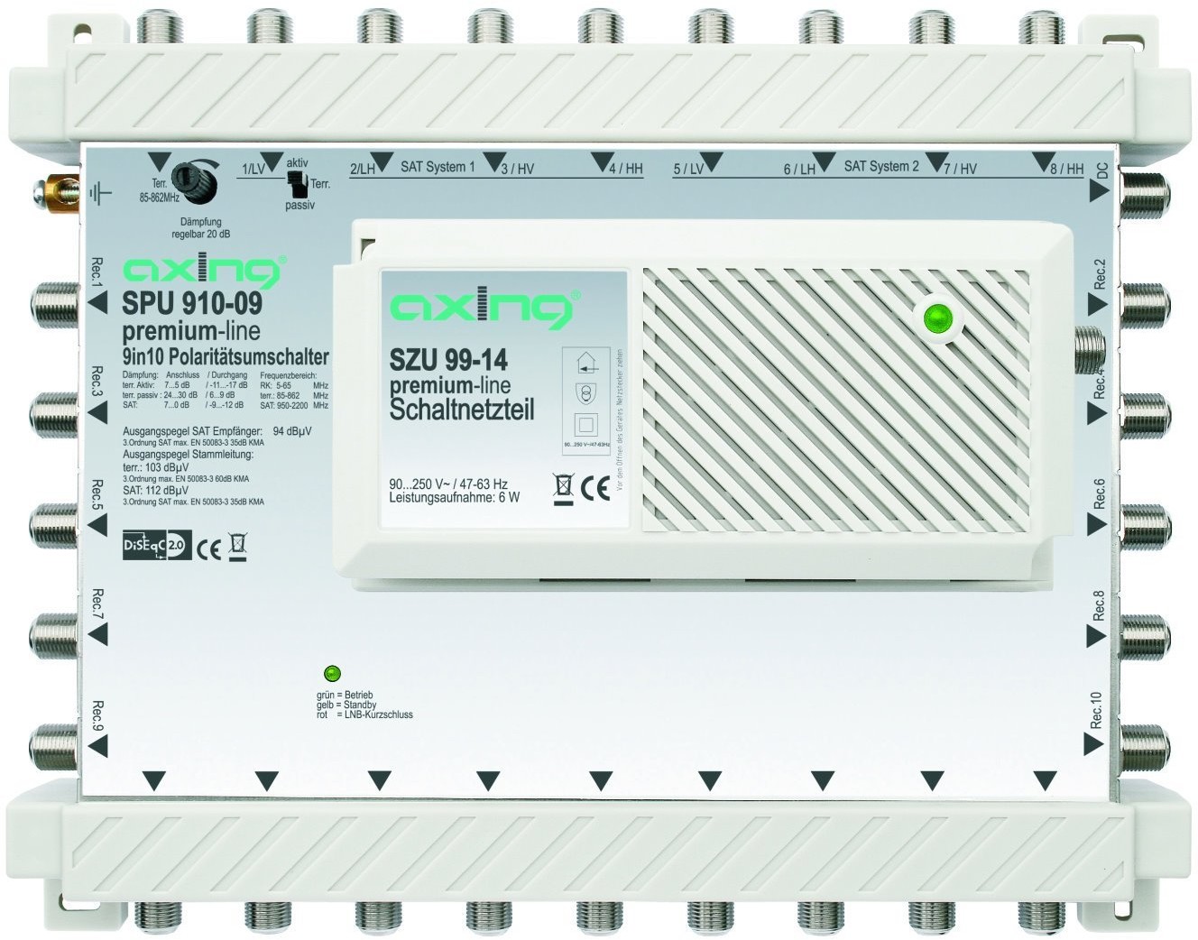 Axing Multiswitch 9/10 Spu 910-09 Kaskadowy