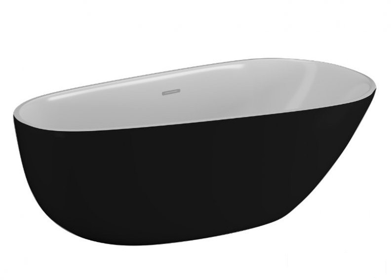 Polimat Wanna akrylowa wolnostojąca Shila Czarny Mat 170x85 00345