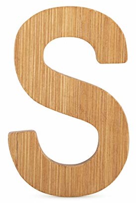 small foot Small Foot by Legler ABC litera S ze zrównoważonego bambusa, świetnie komponuje się z innymi literami jako dekoracja lub tabliczka na drzwi, szczególnie dobrze nadaje się do czytania, nauka dla (przed