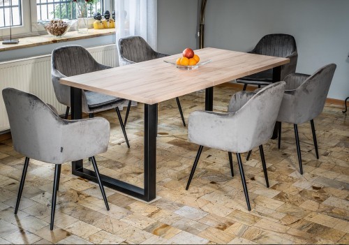 EMWO meble Stół kuchenny w stylu skandynawskim 140x240x90 - FIORD - Jesion 0020114