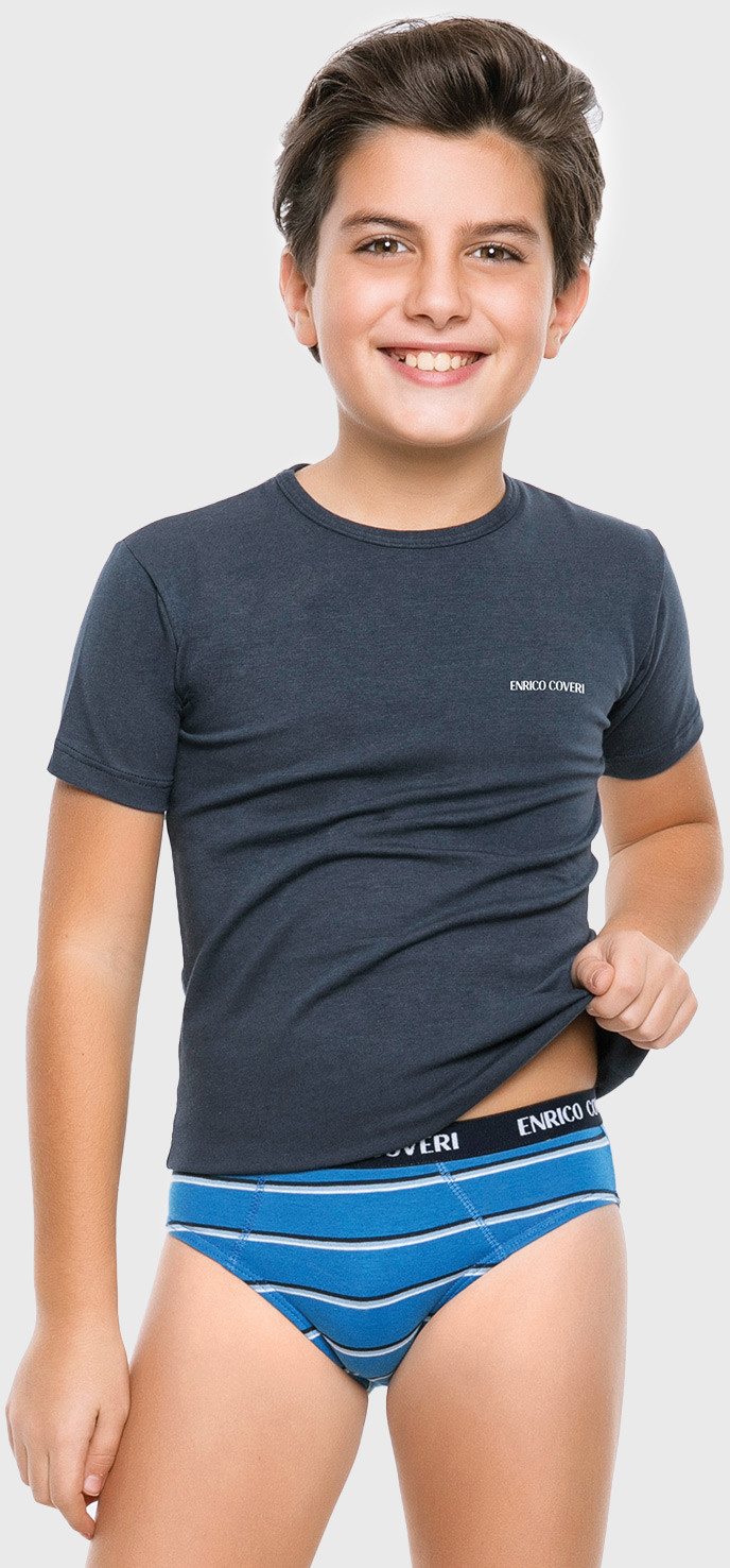 Enrico Coveri Chłopięcy KOMPLET T-shirtu i slipów Marvin