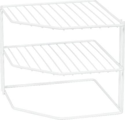Compactor narożny regał kuchenny 24 x 23 x 20,3 cm stal biały twm_393766