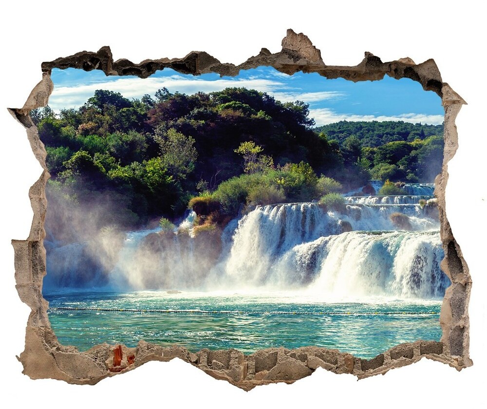 Wallmuralia.pl Dziura 3d foto tapeta naklejka Konie w galopie