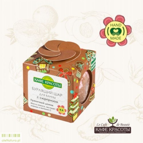 Le Cafe de Beaute La Cafe de Beaute PIERNIKOWY DOMEK- musująca kula do kąpieli KK86
