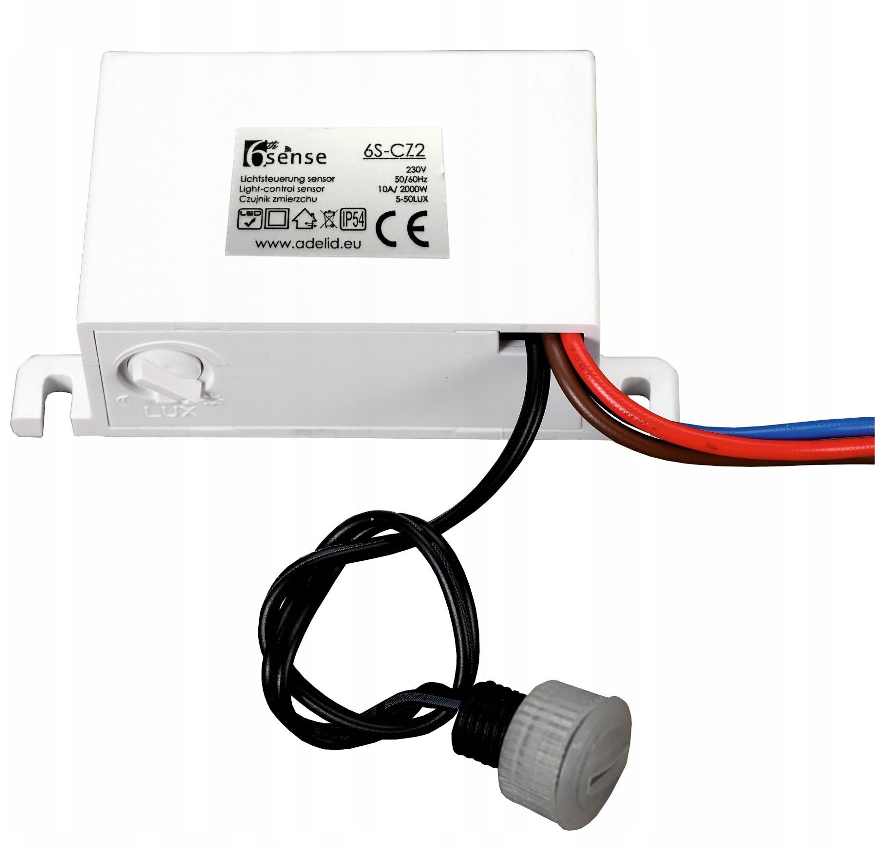 Czujnik Zmierzchowy Zmierzchu 2000W Sonda Zew. Led