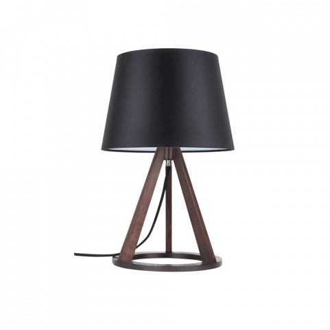 Spotlight Premium Collection Lampa stołowa Konan 6515976 SPOTLight Premium Collection czarna oprawa z drewna bukowego 6515976