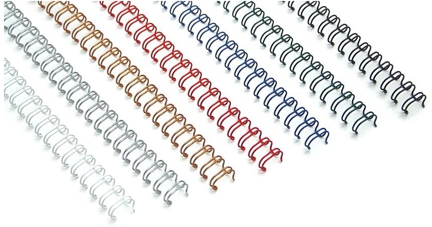 Argo Grzbiety do bindowania drutowe białe, 6,4 mm, 100 sztuk