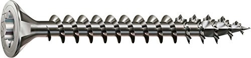 SPAX T-STAR Plus 1197000500803 wkręt uniwersalny z łbem stożkowym, 5,0 x 80 mm, 100 sztuk, szpic 4CUT, pełny gwint, ocynkowany (A2 1.4567)