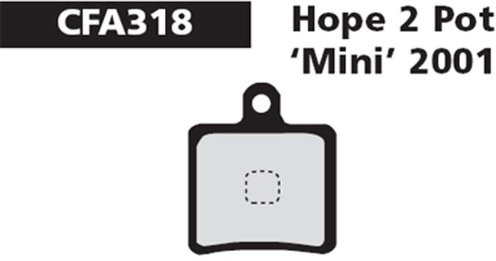 HOPE EBC nakładki na hamulce tarczowe 2 pot Mini, zielony FA318