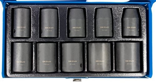SW-Stahl SW-Stal wkładki ze Impact 1/2 cala, 10-częściowy, 10  24 MM, 07950l