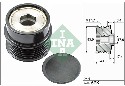 INA Alternator - sprzęgło jednokierunkowe INA 535 0281 10