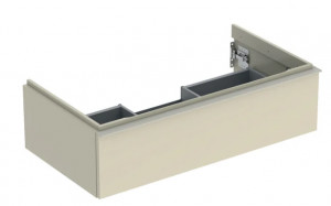 GEBERIT 502.312.JL.1 Szafka pod umywalkę iCon z jedną szufladą 88,8 cm x 24,7 cm x 47,6 cm szary piaskowy lakierowany wysoki połysk szary piaskowy matowy