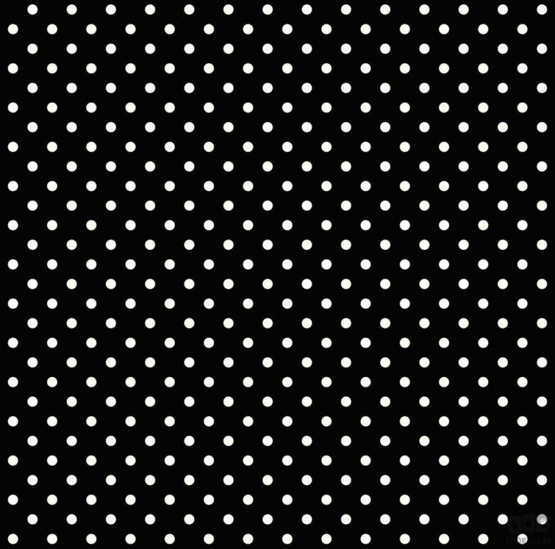 Esta Home Czarna tapeta w białe kropki na flizelinie