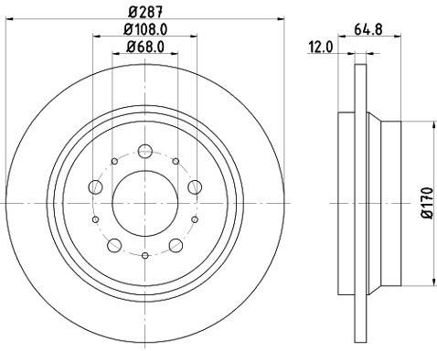 HELLA PAGID Tarcza hamulcowa PAGID 8DD355107-091